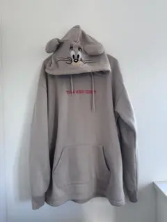 【即購入OK‼️】裏起毛トムとジェリー フード付き セットアップベージュ