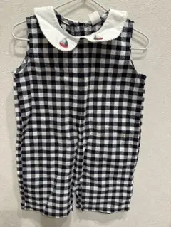 cottoliノースリーブ チェック柄ワンピース