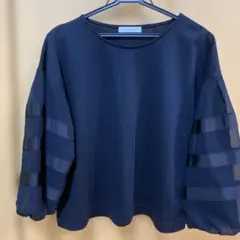 バルーンスリーブ 黒 長袖トップス