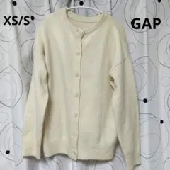 ●GAP アイボリー ボタン付きニットカーディガン/羽織 XS/S●