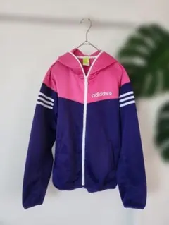 アディダス　ピンク×パープル　ジャージ　ジップアップパーカー