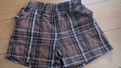 チェック柄 ショートパンツ ブラウン