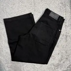 ZARA ブラック ワイドレッグデニム