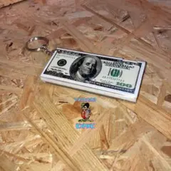 100$札　メモ帳キーホルダー　340