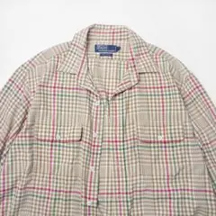 90sビンテージ ラルフローレン ランダム ギンガムチェック コットンシャツ長袖