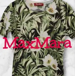 美品　MaxMara フローラルプリント 半袖ニットのサムネイル