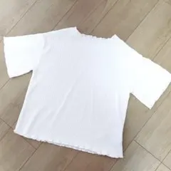 DISCOAT 前後2wayリブメロー5分丈プルオーバー　ベビーピンク