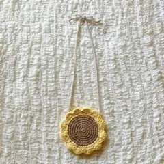 ◯ハンドメイド◯ コットン ひまわり ポシェット 子ども用