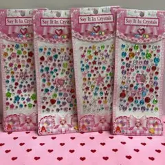 ★匿名配送★デコシール　レトロ宝石シール　可愛い　カラフル　キラキラ　クリスタル