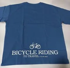 BEAUMERE 自転車プリント Tシャツ ブルー LLサイズ★ 一度使用
