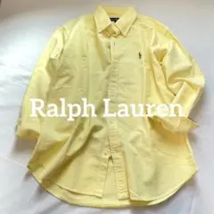 ラルフローレン ボタンダウンシャツ 160 イエロー オックスフォード 刺繍