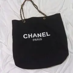 CHANEL シャネルブラック チェーントートバッグ