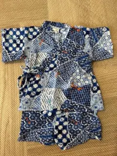 甚平 和柄　トンボ柄　青色系 サイズ80