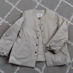 Golden Bear ライトベージュ ノーカラージャケット M