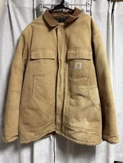 Carhartt カーハート ダックジャケット ブラウン 襟コーデュロイ