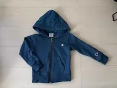 【美品】Champion ジップフーデットスウェット 100サイズ ブルー