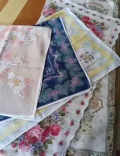 レディース  女性物  ハンカチまとめ売り  5枚セット  ◇中古品◇