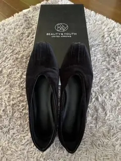 BEAUTY&YOUTHベルベットフラットシューズ