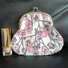 がま口 ハンドメイド 和柄 花