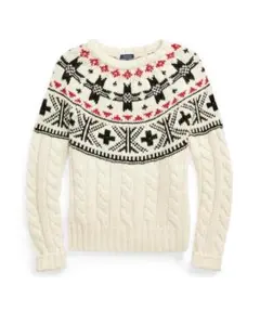 POLO ラルフローレン ノルディック ケーブル アランニット セーター M