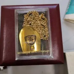 新品未使用 ツタンカーメン黄金のマスクメダルペンダント ネックレス 