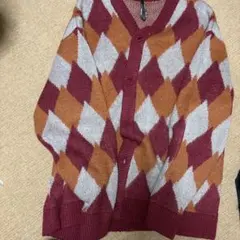 HALHAM ダイヤモンドパターン カーディガンのサムネイル