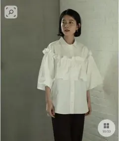 フリルデザインシャツ