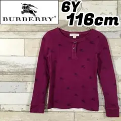 バーバリー　女の子　キッズ　116　ロンT　カットソー　長袖　ロングTシャツ