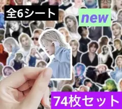 BTS JIMIN ジミン ステッカー 74枚セット 6シート シール 最新