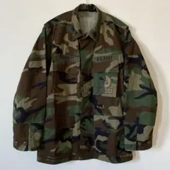 90's 米軍 U.S.ARMY ウッドランドカモ コンバット ジャケット S