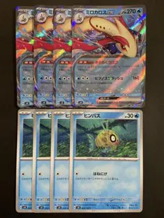 ポケモンカード　ミロカロスex ヒンバス　進化ライン　各4枚