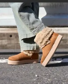 ROVERETO/ロベレート 【マルチウェイ】厚底 エコムートン ブーツ