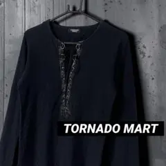 TORNADO MART フロントレースアップ 長袖 カットソー 黒 Y2Kのサムネイル