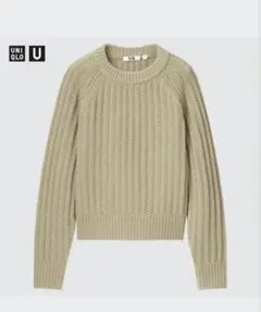 UNIQLO INES ローゲージ ケーブル クルーネックセーター Lサイズ