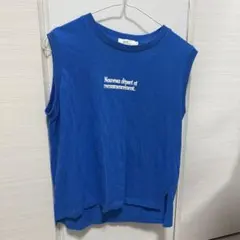 earth music&ecology ブルー ロゴTシャツのサムネイル