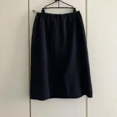 (未使用新品) INED ひざ丈スカート (M/ネイビー )のサムネイル