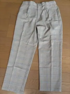 チェック柄カジュアルパンツ