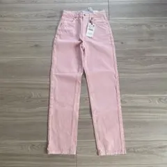 ZARA ストレートデニム 34 ピンク