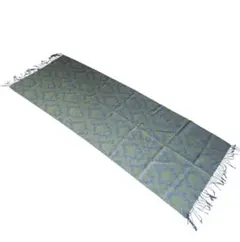 青と緑のパターン ストール