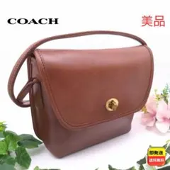【美品】COACH USA 9199 オールドコーチ ショルダーバッグ 総革 茶