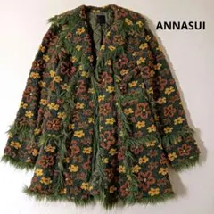 希少 アナスイ 花柄 フリンジ USA製 ヴィンテージ コートのサムネイル