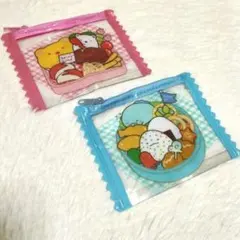 Ｒ　すみっコぐらしおべんともぐもぐポーチ２個セットクリアケース小物しろくまとかげ