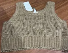 サマンサモスモスラーゴム　ニットビスチェ　120 新品