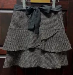 ミニスカート ツイード　茶系　M