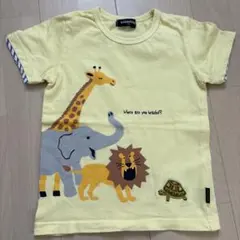 klädskåp 動物柄 半袖Tシャツ イエロー 110cmのサムネイル