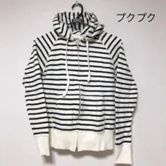 無印良品　ボーダーパーカー