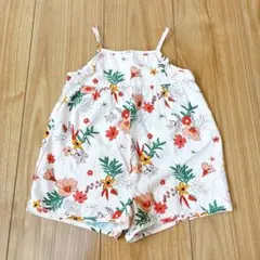 美品！ ZARA 花柄コットンロンパース キャミソール 80cm