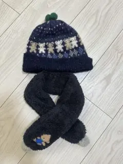 familiar ベビー ニット帽マフラーのセット