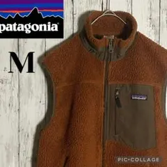 【人気】PatagoniaレトロXベスト　2008年Mブラウン　オリーブ好配色