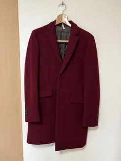 ABAHOUSE チェスターコート　赤色(バーガンディ色)